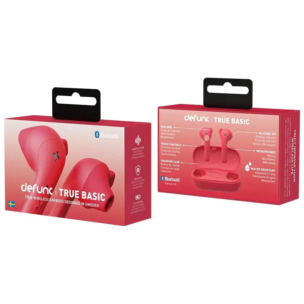Audífonos Defunc True Basic - Rojo Defunc