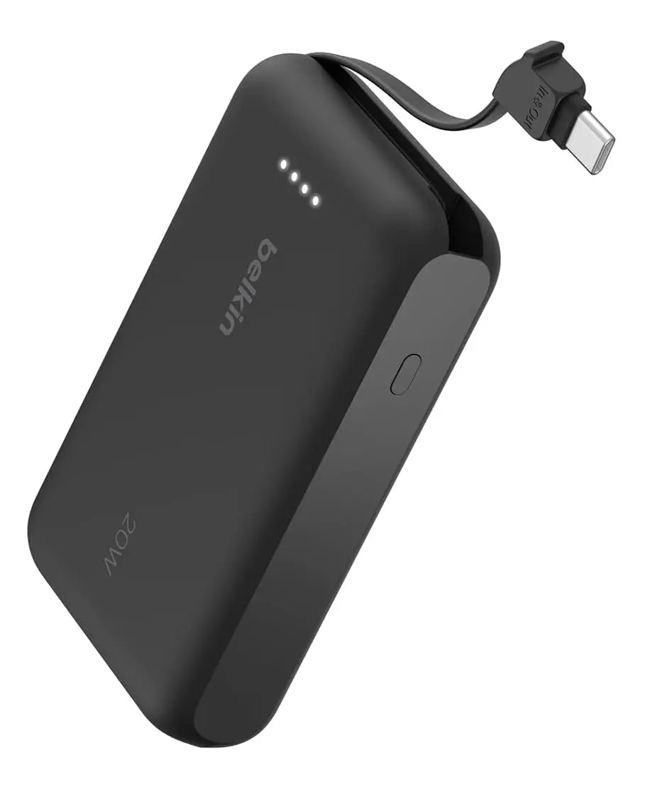 Belkin 10K Power Bank with 20W PD + Integrated USB-C Cable Negro belkin