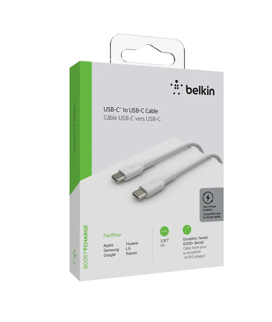 Belkin Cable BoostCharge USB-C to USB-C 1MTS BLANCO Belkin