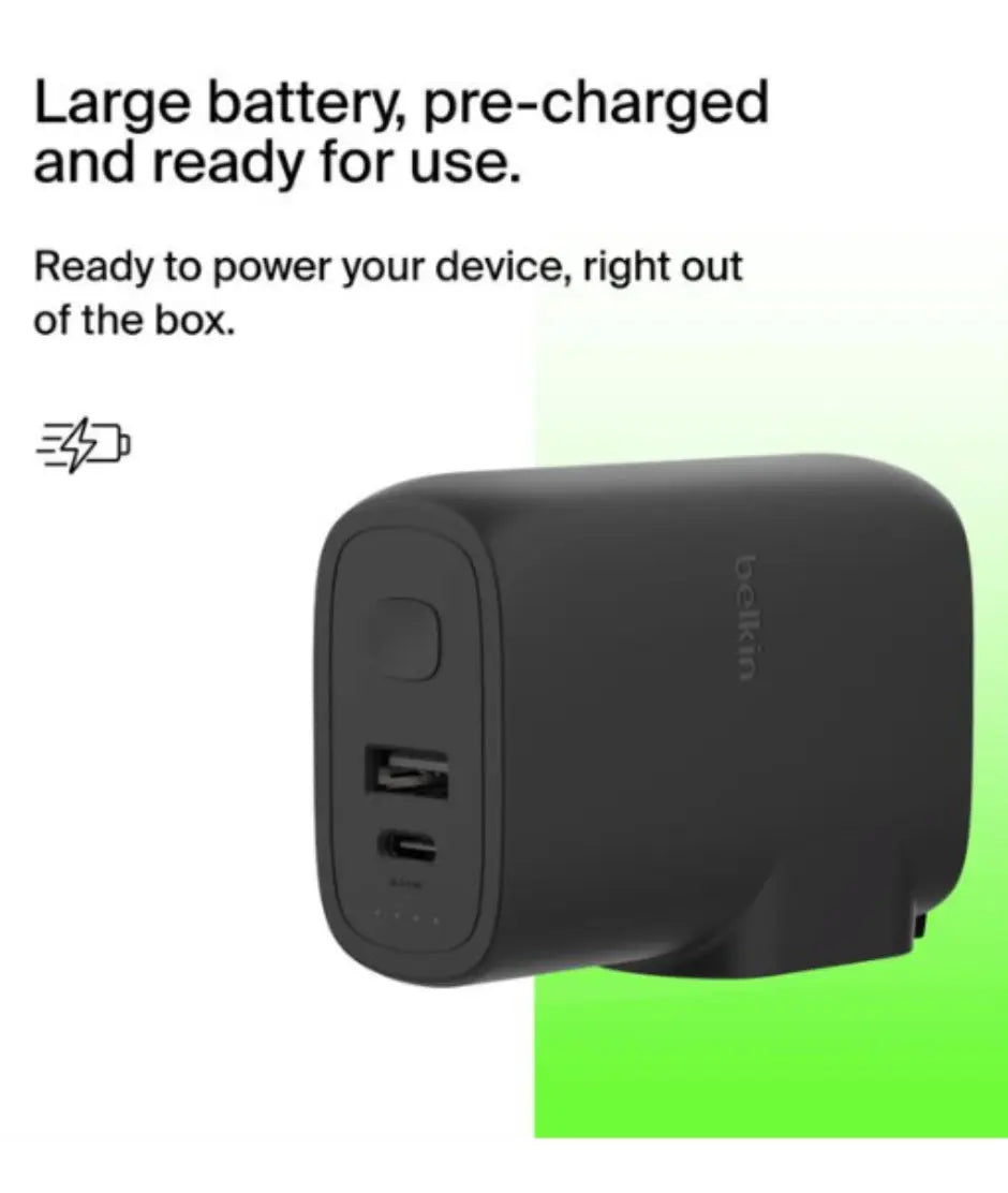 Belkin Cargador de pared híbrido de 25 W con batería externa 5K Belkin