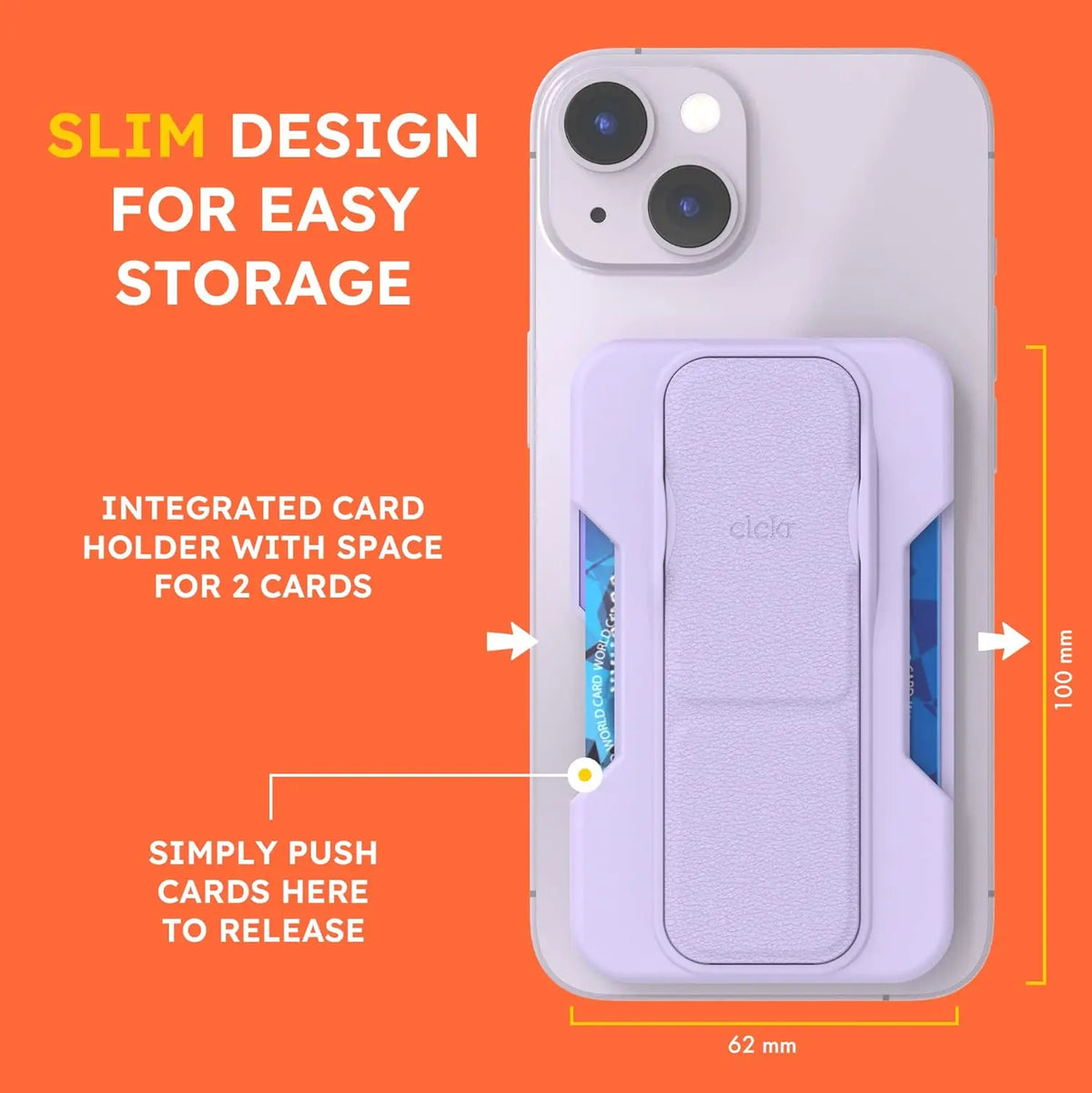CLCKR Phone Holder & Wallet for MagSafe - Morado Clckr