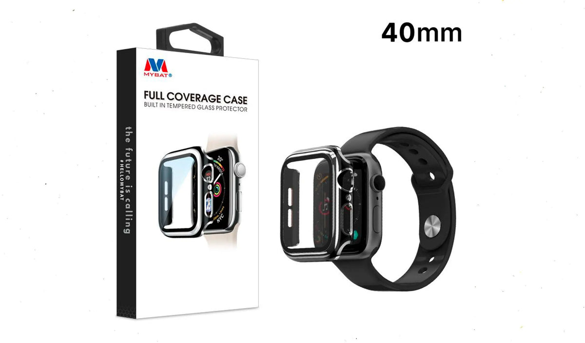 Estuche Hibrido MyBat Pro Con protector de vidrio 38/40mm Negro freeshipping - iStore Costa Rica