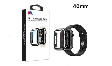 Estuche Hibrido MyBat Pro Con protector de vidrio 38/40mm Negro freeshipping - iStore Costa Rica