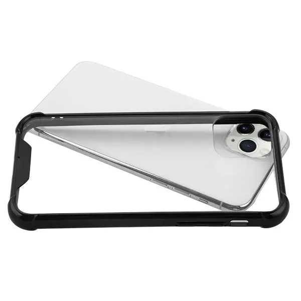Estuche Para iPhone 11 Pro - MyBat Gummy Series - Transparente / Negro MyBat