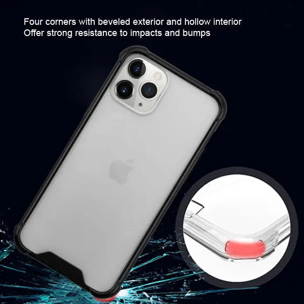 Estuche Para iPhone 11 Pro - MyBat Gummy Series - Transparente / Negro MyBat