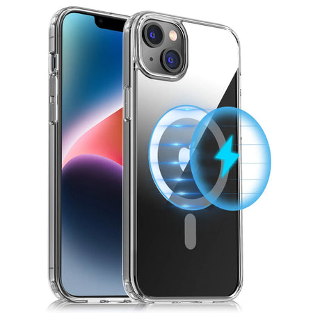 Estuche Para iPhone 13 Pro Max - MyBat Gummy Series Mag Safe - Transparente MyBat