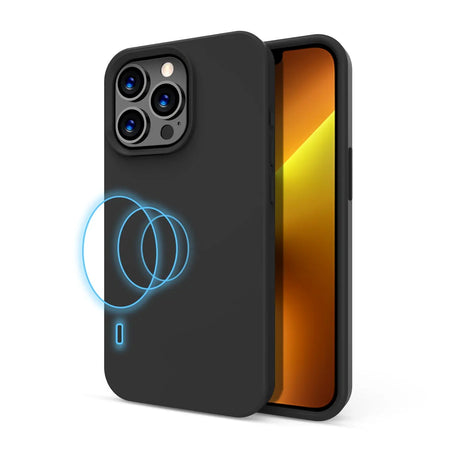 Estuche Para iPhone 13 Pro - MyBat Silicone Hybrid Series - Negro MyBat