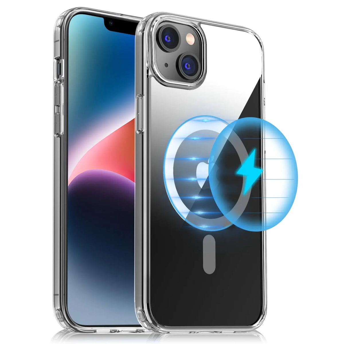 Estuche Para iPhone 13 Pro Max - MyBat Gummy Series Mag Safe - Transparente MyBat