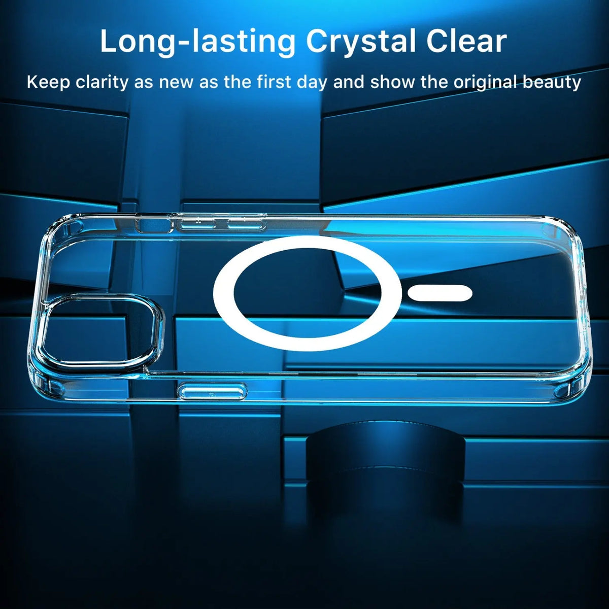 Estuche Para iPhone 13 Pro Max - MyBat Gummy Series Mag Safe - Transparente MyBat
