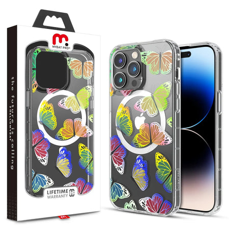 Estuche Para iPhone 14 Pro - MyBatPro Mood Series MagSafe - Butterflies MyBat Pro