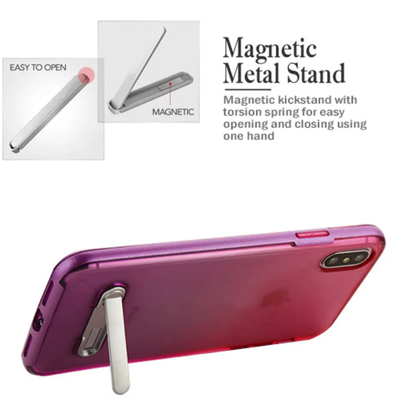 Estuche Para iPhone XS Max - Airium Hybrid - Morado / Rosado Airium
