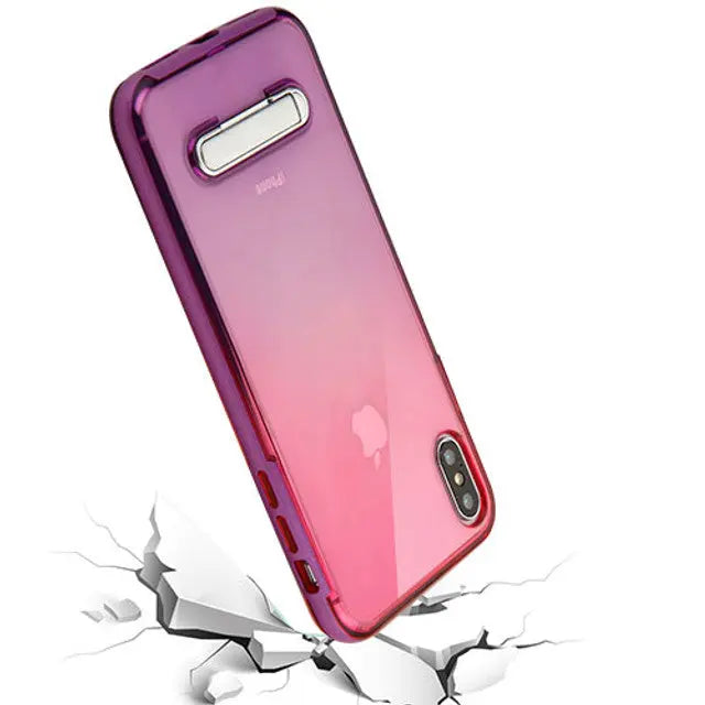 Estuche Para iPhone XS Max - Airium Hybrid - Morado / Rosado Airium