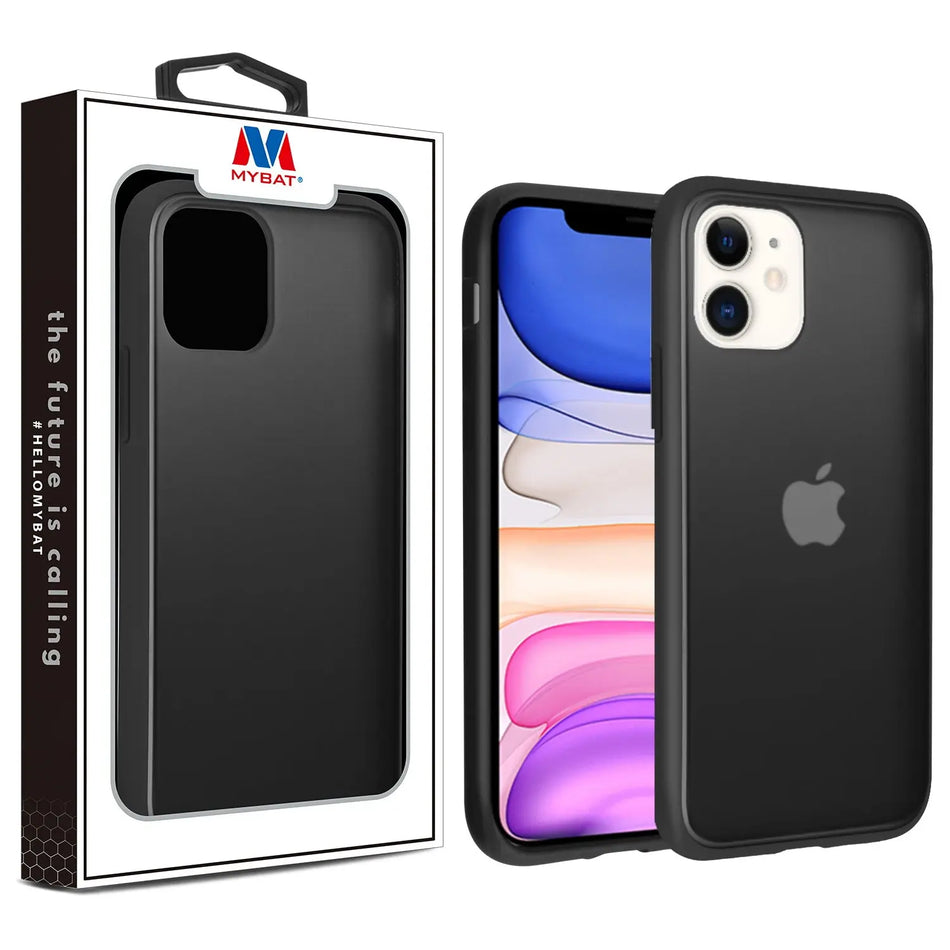 Estuche para Iphone 11 - MyBat Frost Hybrid - Negro Mate/Semi-Transparente MyBat