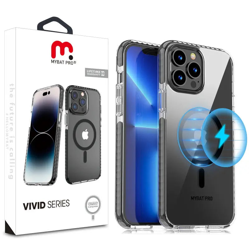 Estuche para Iphone 13 Pro Max - MyBat Pro Vivid Series MagSafe - Negro MyBat Pro