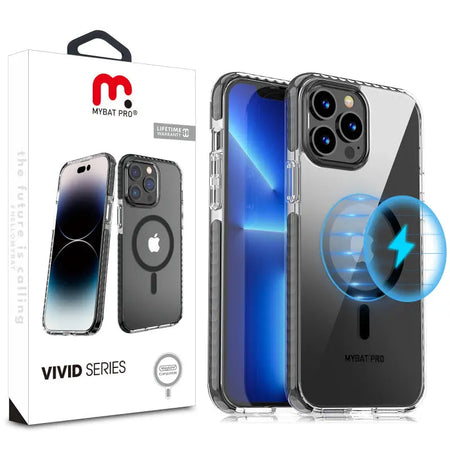 Estuche para Iphone 13 Pro Max - MyBat Pro Vivid Series MagSafe - Negro MyBat Pro