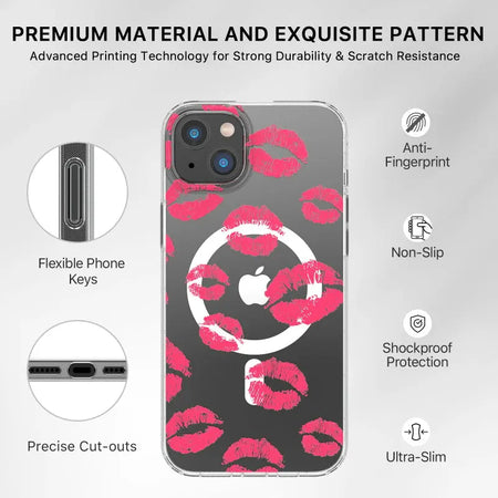 Estuche para iPhone 14 - MyBat Pro Mood Series MagSafe - Kisses MyBat Pro