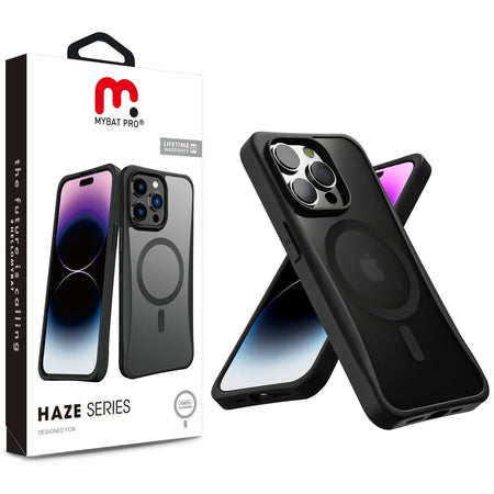 Estuche para iPhone 14 Pro - MyBatPro Haze Series - Negro MyBat Pro