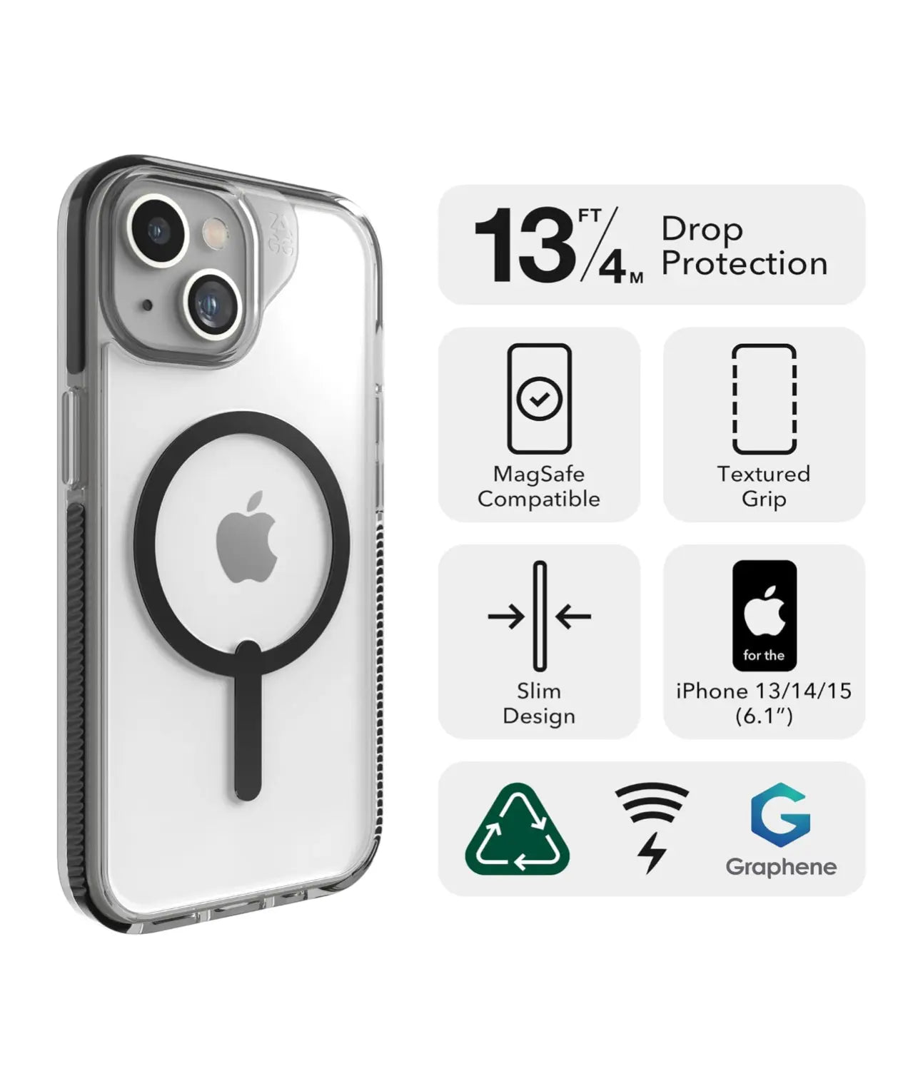 Estuche para  iPhone 15/14/13 ZAGG Santa Cruz Snap ZAGG