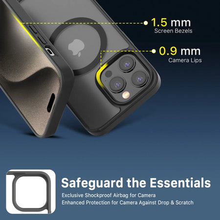 Estuche para iPhone 15 Pro Max - MyBatPro Lunar Lite Series - Negro MyBat Pro