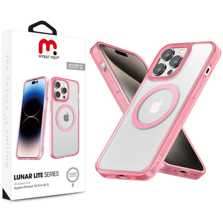 Estuche para iPhone 15 Pro - MyBatPro Lunar Lite Series MagSafe - Rosado MyBat Pro