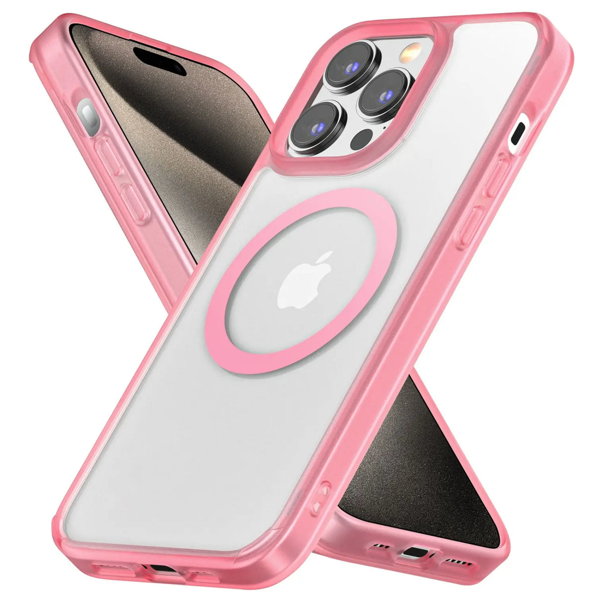 Estuche para iPhone 15 Pro - MyBatPro Lunar Lite Series MagSafe - Rosado MyBat Pro