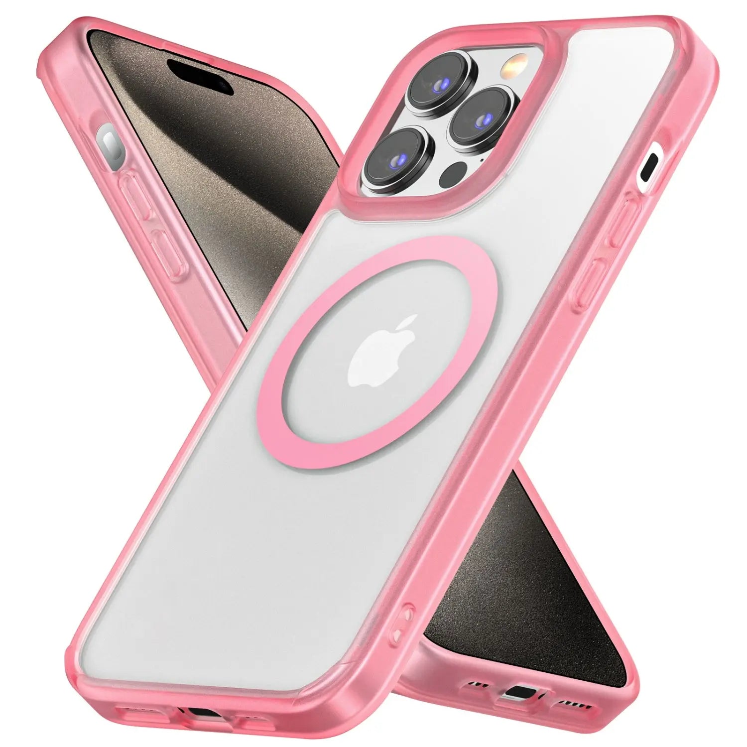 Estuche para iPhone 15 Pro - MyBatPro Lunar Lite Series MagSafe - Rosado MyBat Pro
