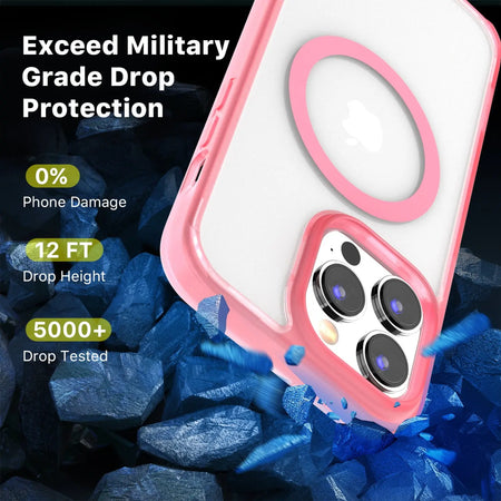 Estuche para iPhone 15 Pro - MyBatPro Lunar Lite Series MagSafe - Rosado MyBat Pro
