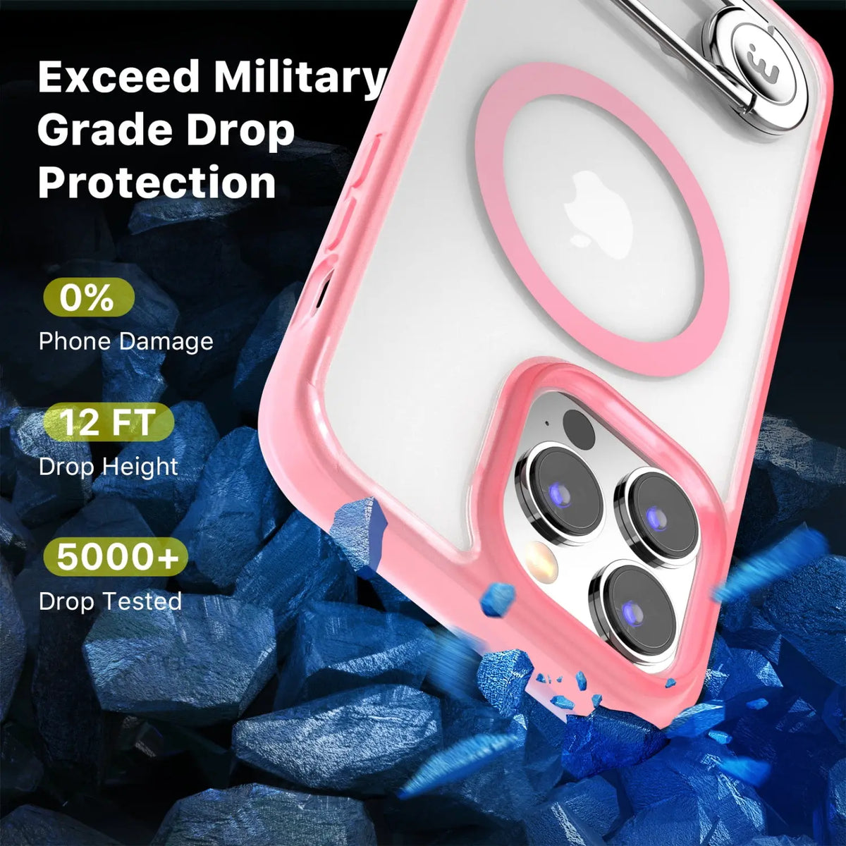 Estuche para iPhone 15 Pro - MyBatPro Lunar Series MagSafe - Rosado MyBat Pro