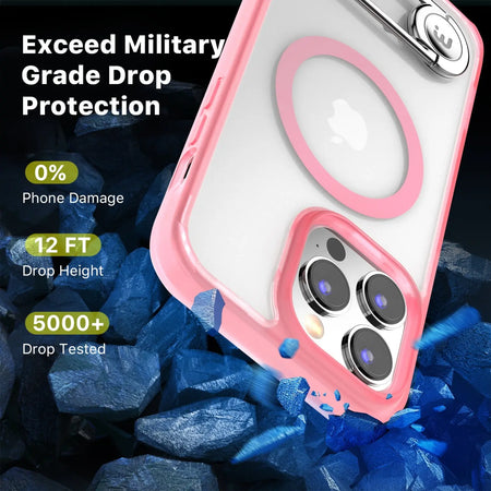Estuche para iPhone 15 Pro - MyBatPro Lunar Series MagSafe - Rosado MyBat Pro