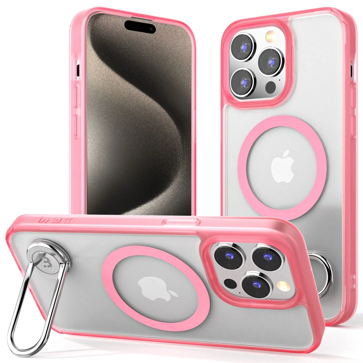 Estuche para iPhone 15 Pro - MyBatPro Lunar Series MagSafe - Rosado MyBat Pro