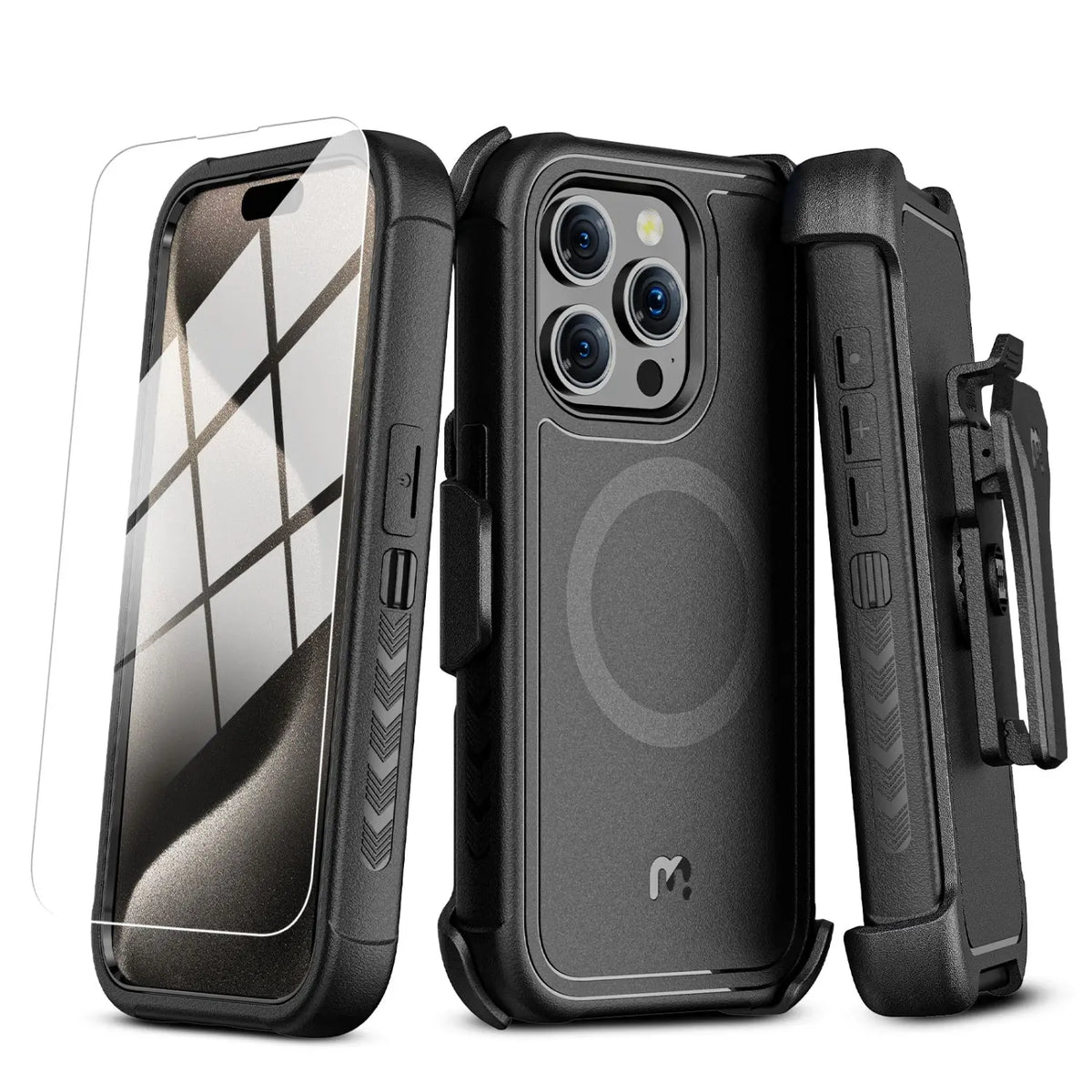 Estuche para iPhone 15 Pro Max - MyBatPro Maverick Series - Negro MyBat Pro