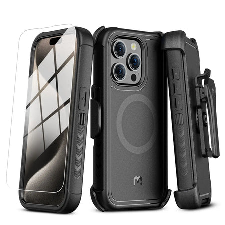 Estuche para iPhone 15 Pro Max - MyBatPro Maverick Series - Negro MyBat Pro