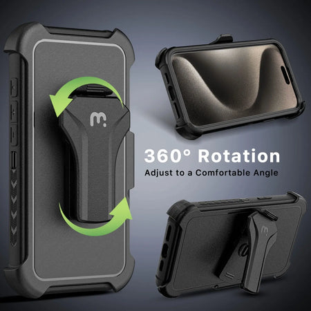 Estuche para iPhone 15 Pro - MyBatPro Maverick Series - Negro MyBat Pro