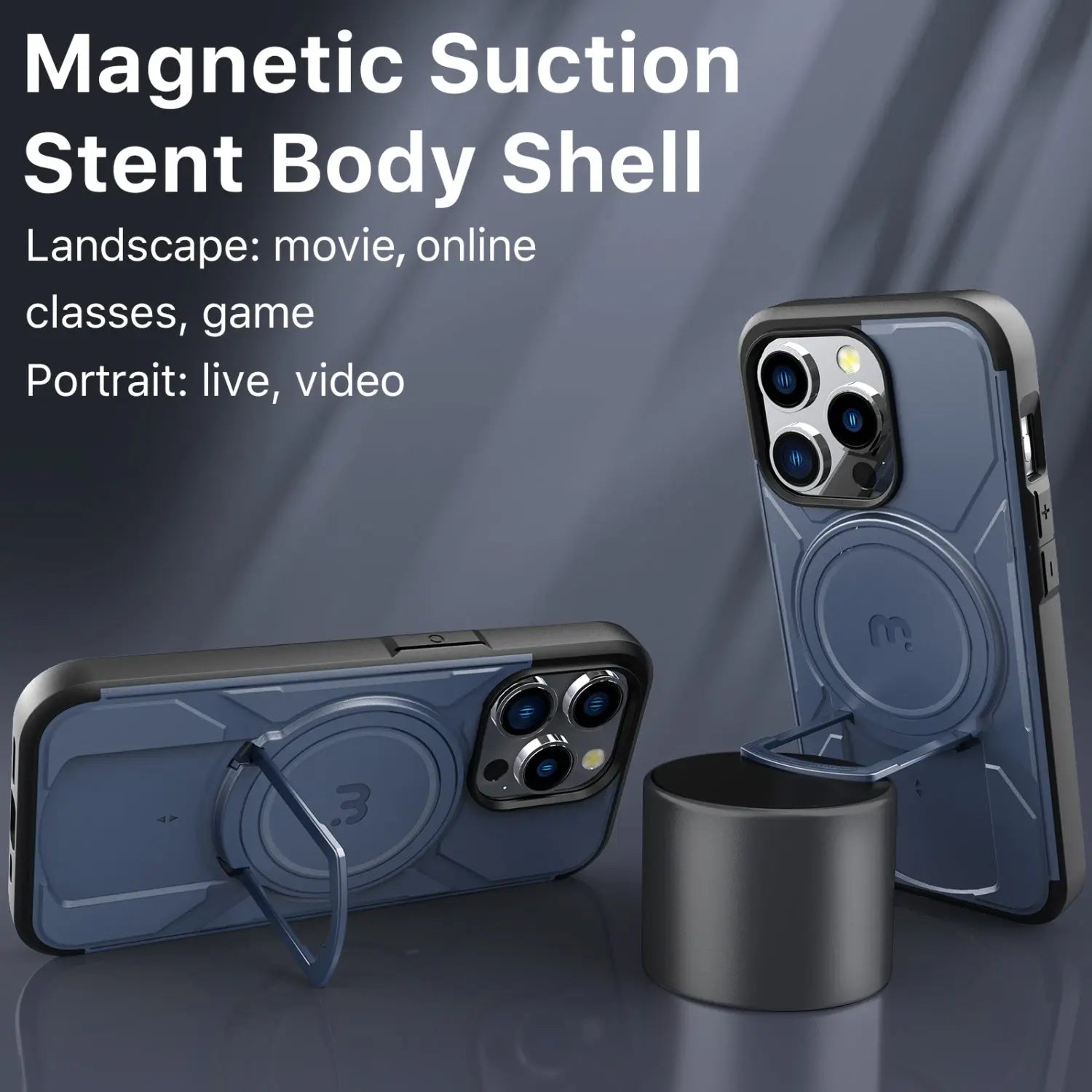 Estuche para iPhone 15 Pro - MyBatPro Stealth Series - Azul/Negro MyBat Pro