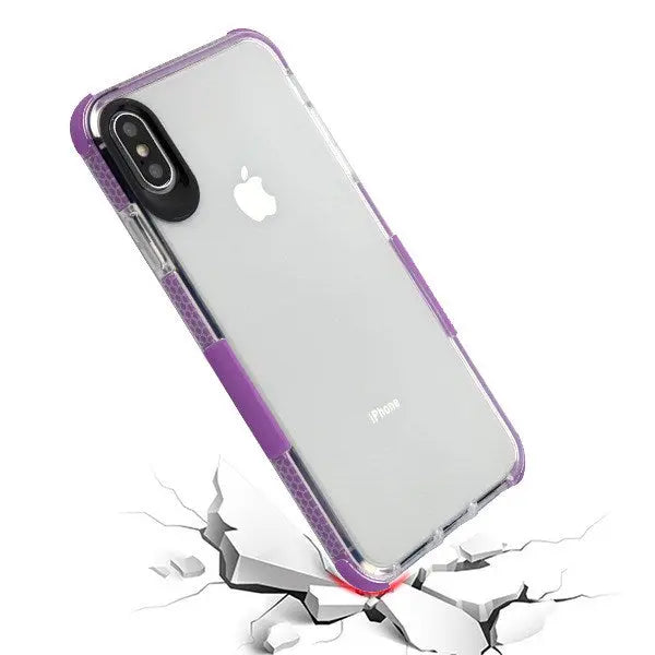 Estuche para iPhone XS Max - Airium Bumper Sturdy Candy Skin Cover - Clear/Purple Airium