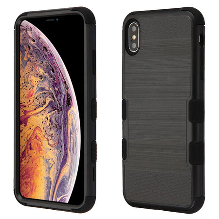 Estuche para iPhone XS Max - MyBat Tuff Hybrid Series - Negro MyBat