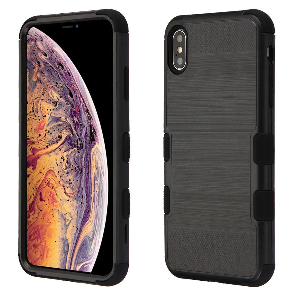 Estuche para iPhone XS Max - MyBat Tuff Hybrid Series - Negro MyBat