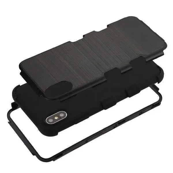 Estuche para iPhone XS Max - MyBat Tuff Hybrid Series - Negro MyBat