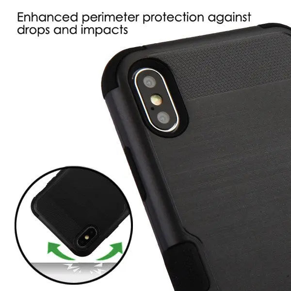 Estuche para iPhone XS Max - MyBat Tuff Hybrid Series - Negro MyBat