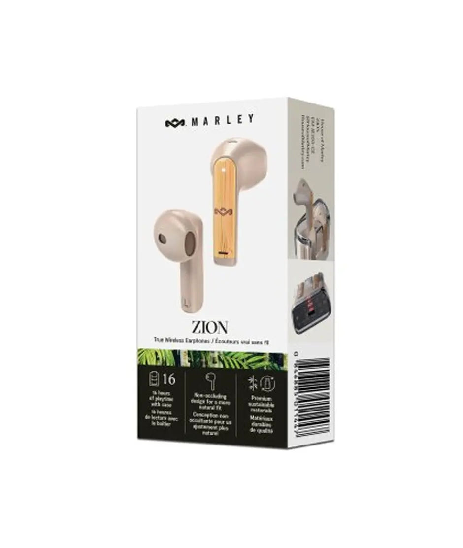 House of Marley Zion True Wireless Earbuds Crema Marley