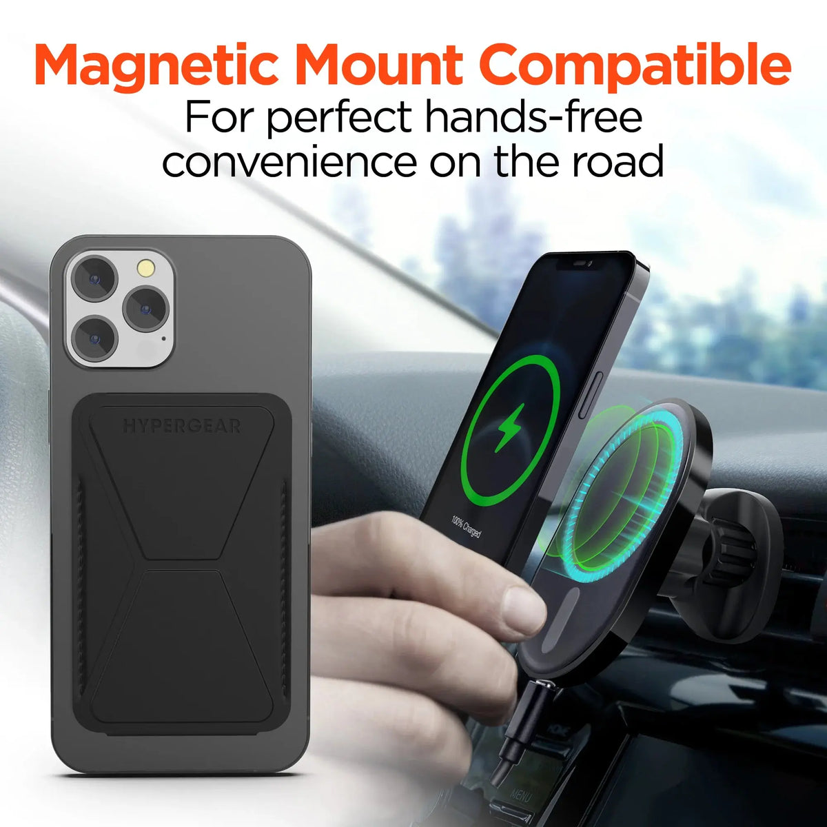 HyperGear MagFold Stand + Wallet for MagSafe BLACK hypergear
