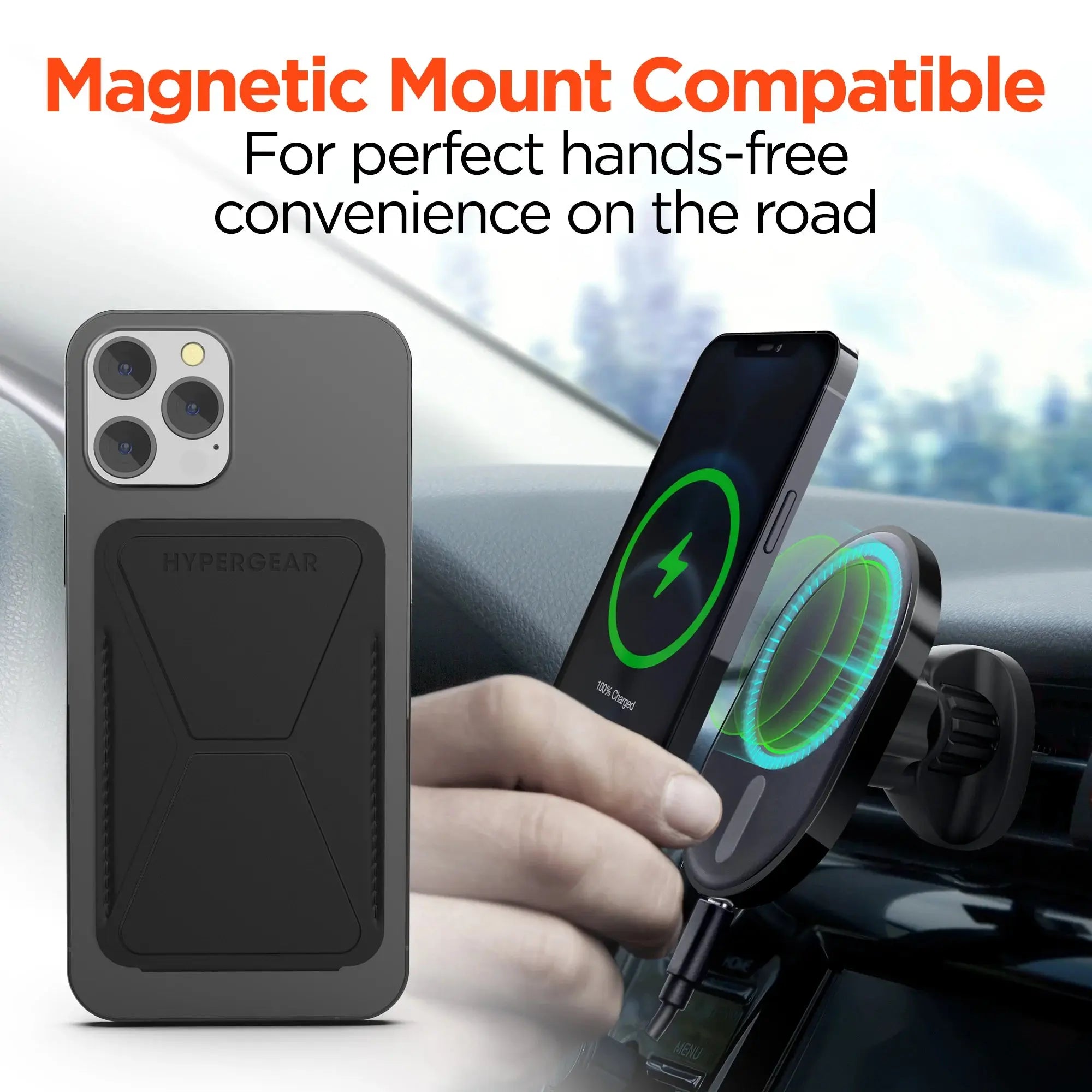 HyperGear MagFold Stand + Wallet for MagSafe BLACK hypergear