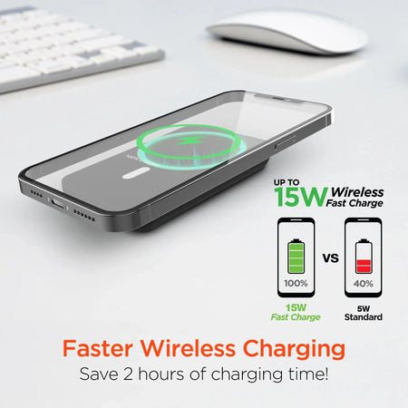 Hypergear 5000mAh Magnetic Wireless Power Bank Black hypergear