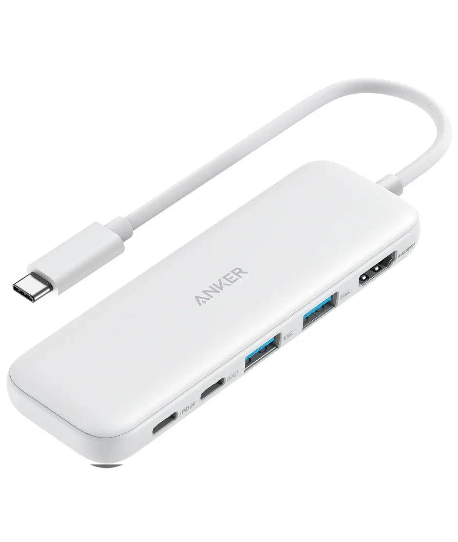 Multi puerto Anker HUB 5 en 1 azul blanco