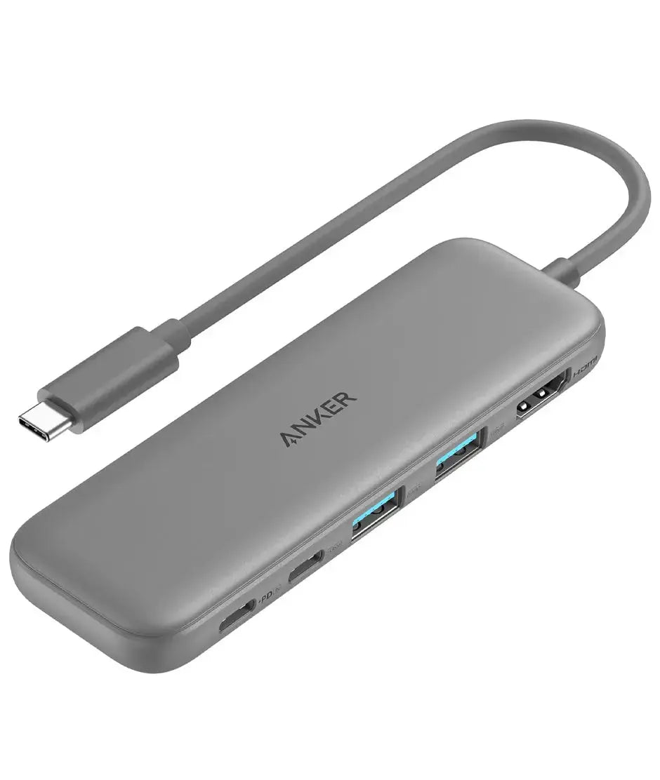 Multi puerto Anker HUB 5 en 1 azul gris