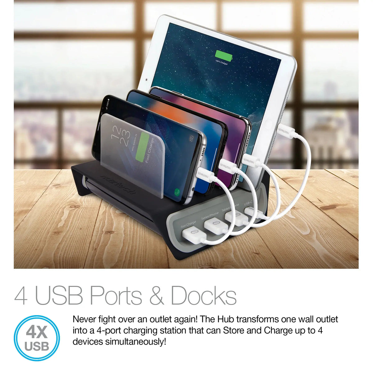 NAZTECH AFC POWER HUB 4 CHARGING DOCK naztech