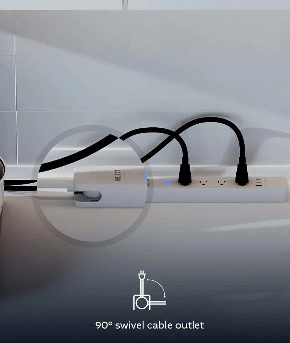 Nexxt Home NHP-E710 Smart Power strip 4 outlet 2 USBC 2 USBA iStore