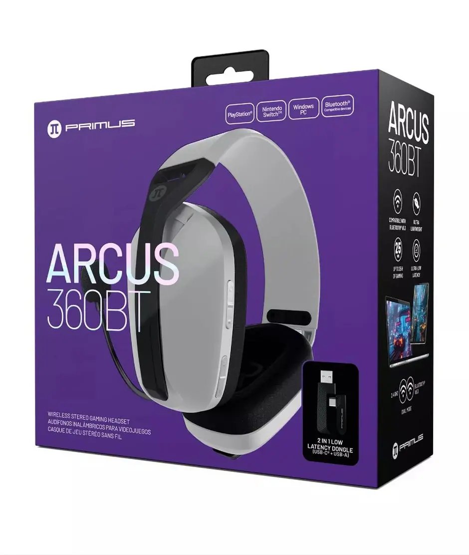PGLC Hdst Wrlss PBH-360W White with 2.4Ghz dongle Primus