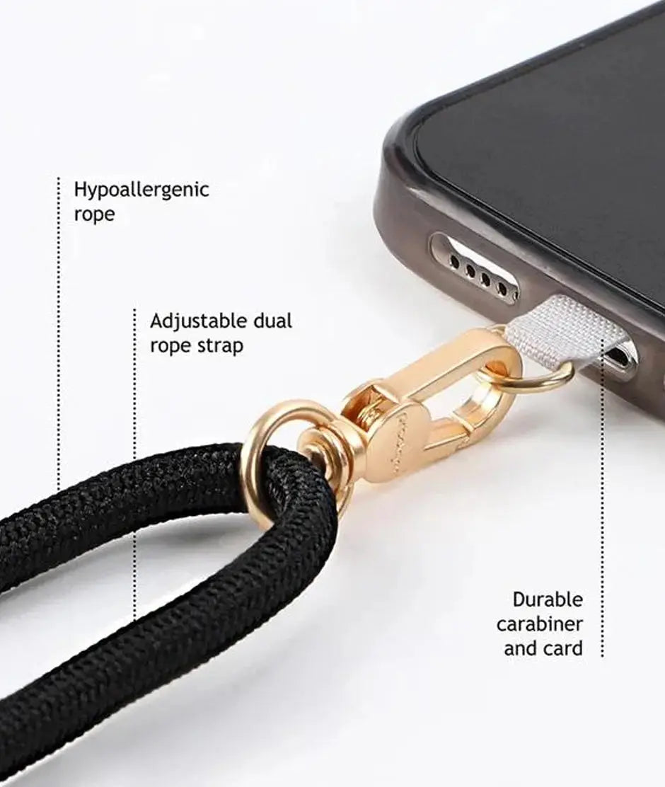 PRODIGEE Strap & Go Cuerda Porta Celular UNIVERSAL Rosado y Dorado PRODIGEE