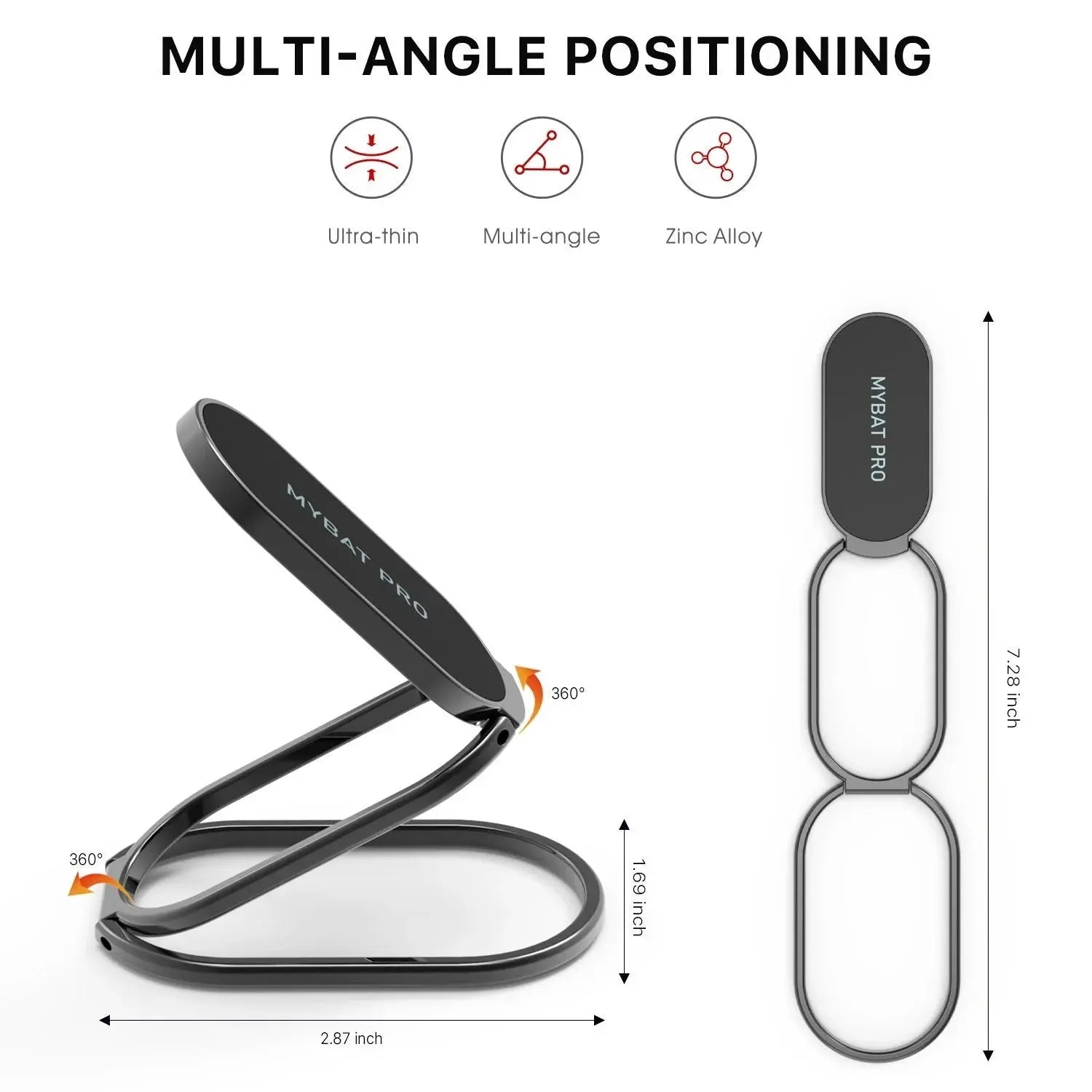 Soporte plegable ajustable para teléfono - MyBatPro MyBat Pro